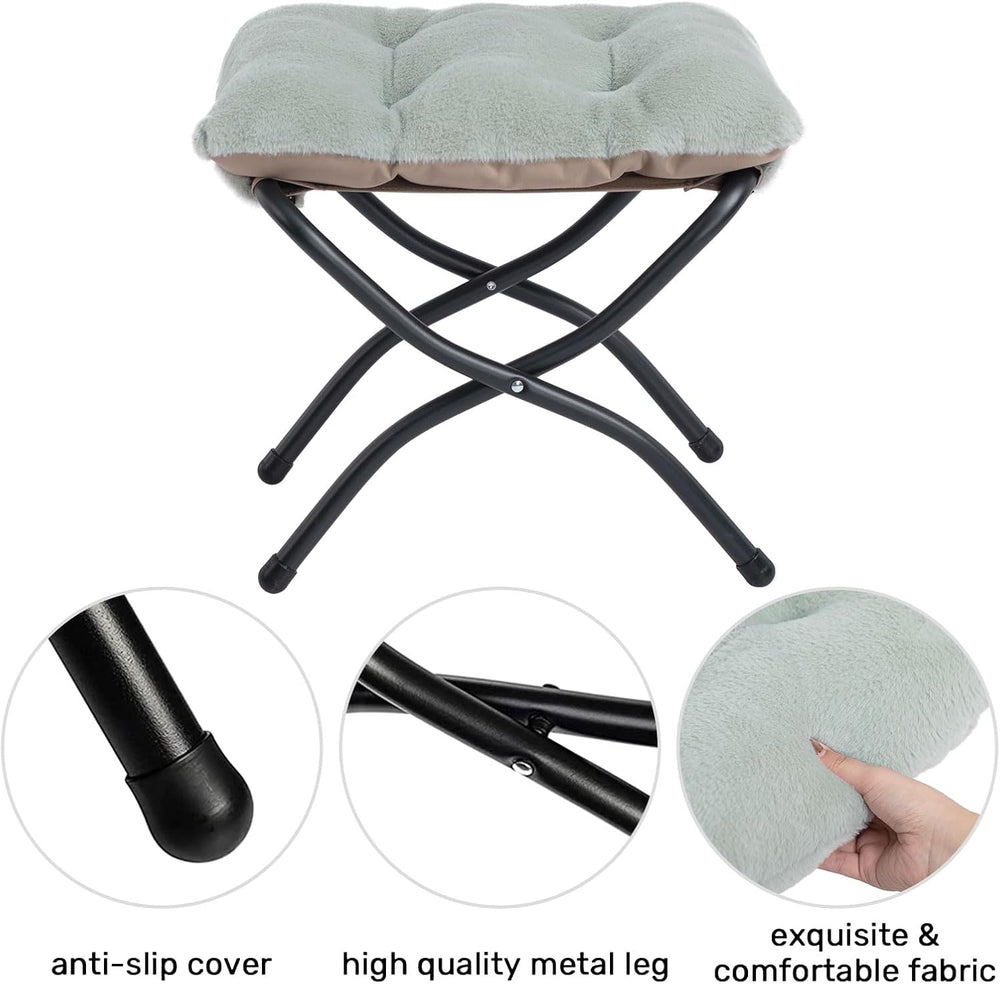 HollyHOME Lazy Chair with Foldable Ottoman, Accent Comfy Lounge Armchair and ...