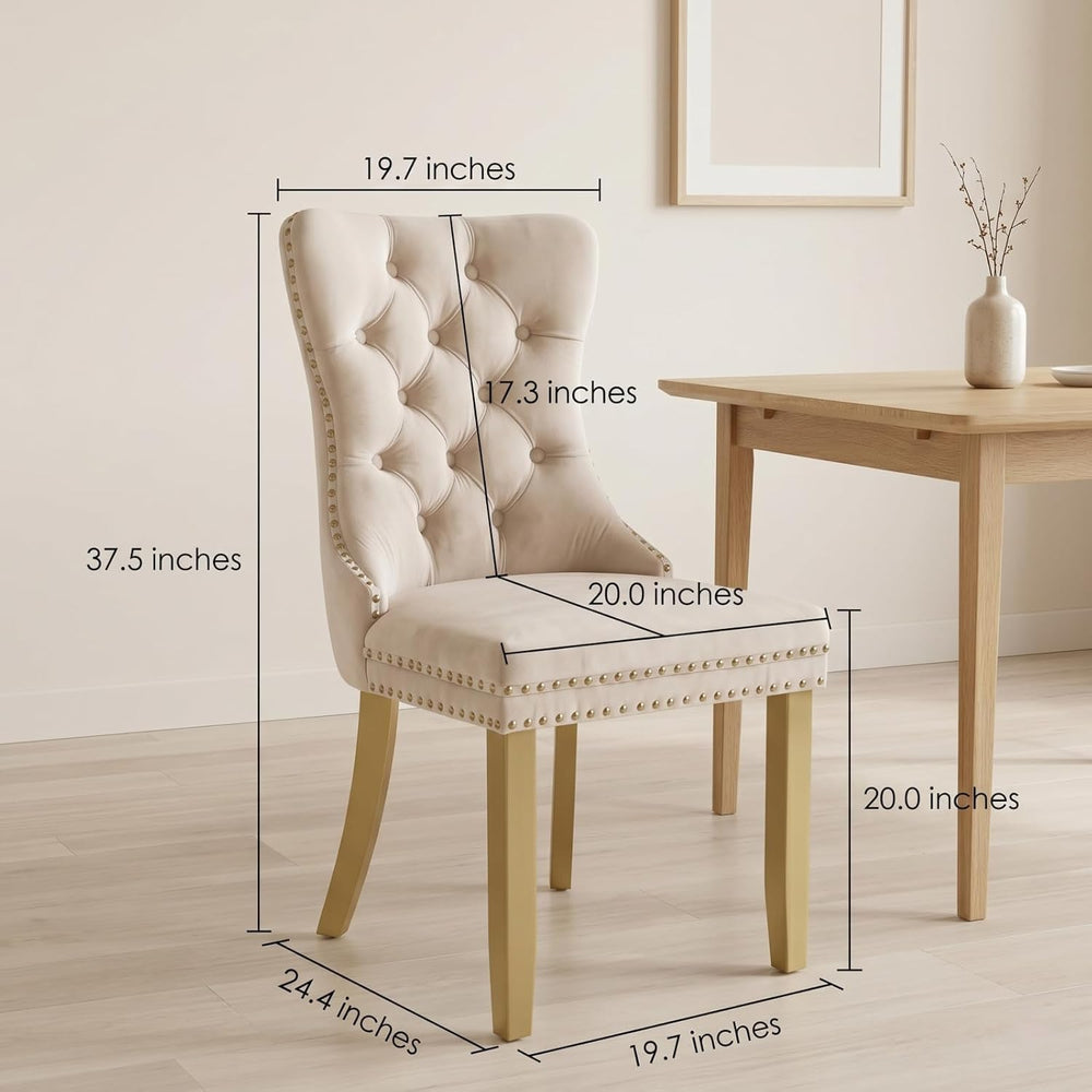 Mid Century Modern Dining Chairs Set of 6, Upholstered Dining Room Chairs wit...