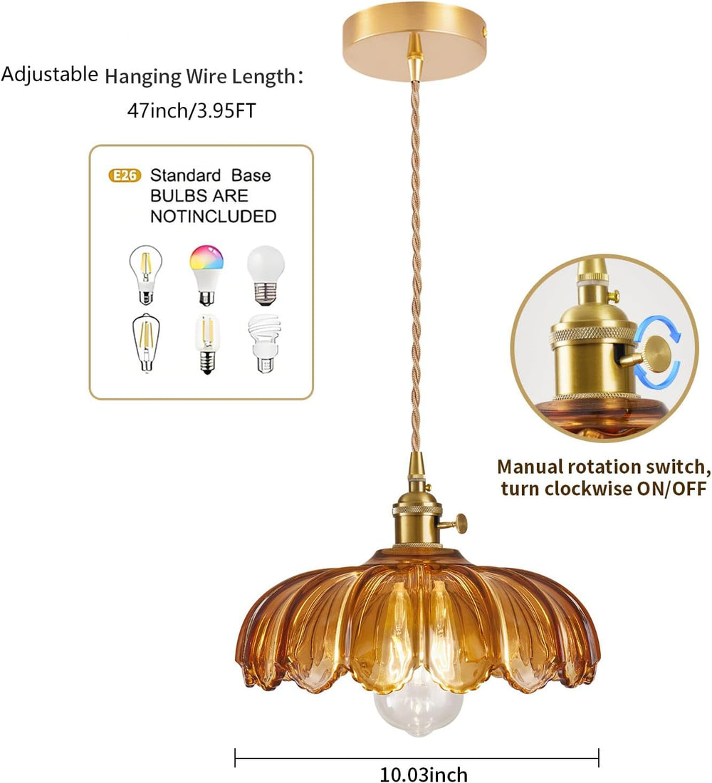 Glass Pendant Light Vintage Light Fixtures