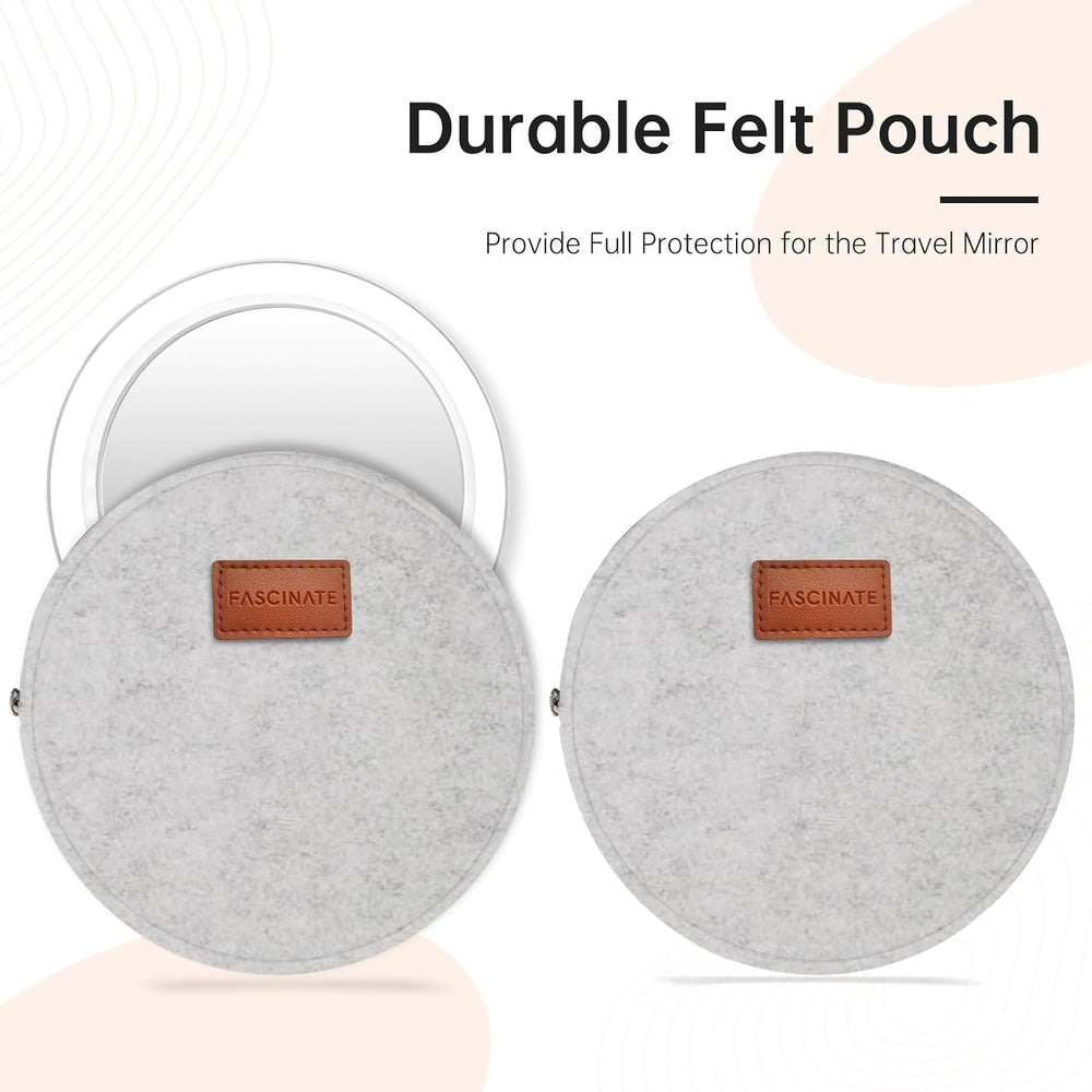 FASCINATE Travel 30X/1X Magnifying Mirror with Light Double Sided Mirror
