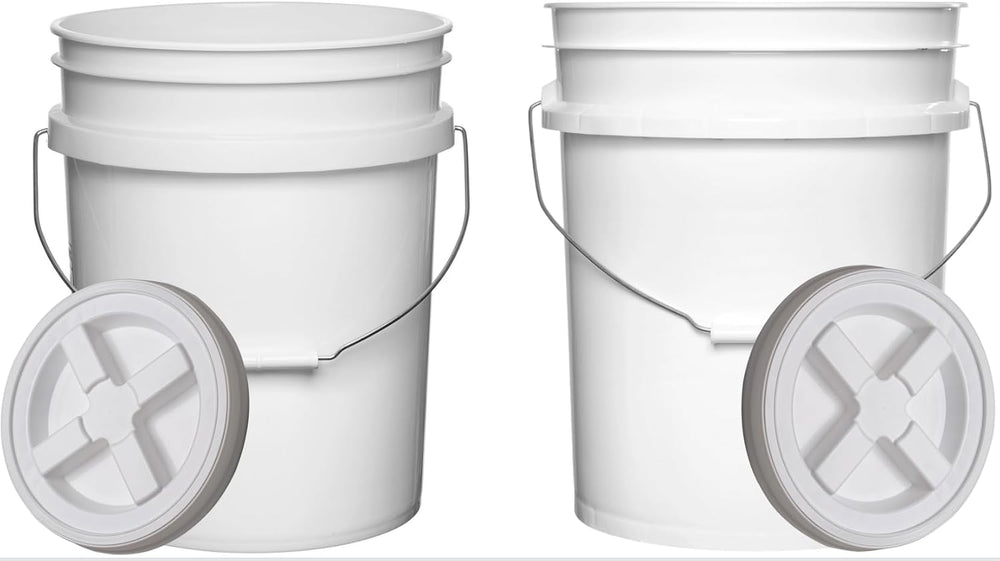 House Naturals Food Grade 5 Gallon Made in USA Plastic Bucket with Air Tight ...