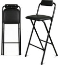 Folding Stool with Back,1Pcs Tall Foldable Stool 25.5 Inch
