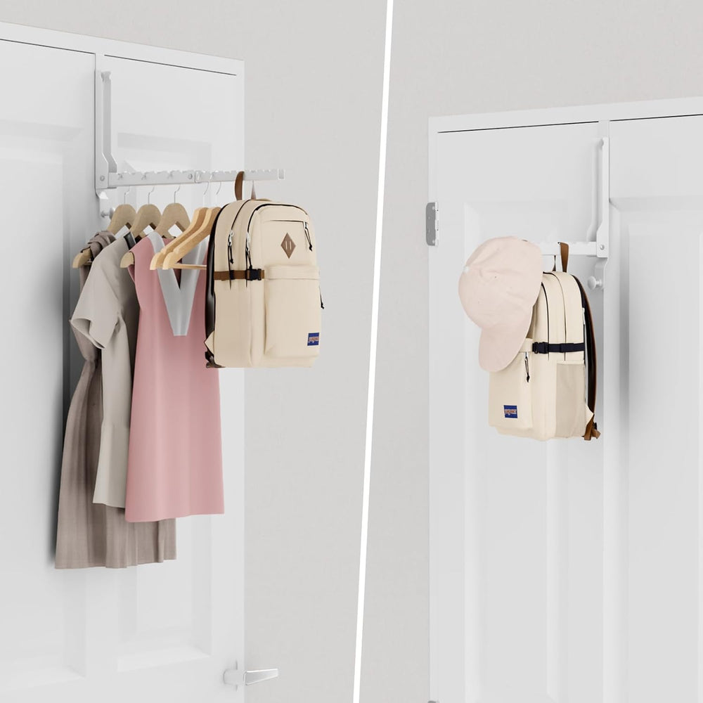 Over the Door Hanger Folding Clothes Drying Rack with 1 Hooks, Double Fold Ha...