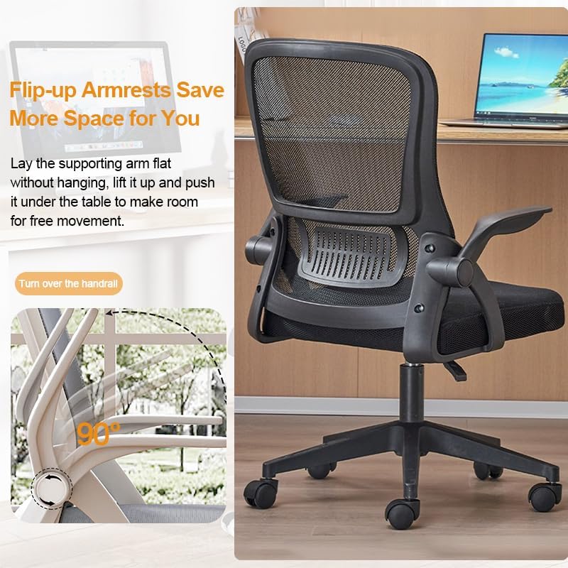 Ergonomic High‑Back Mesh Office Chair, Swivel Adjustable Desk Chair