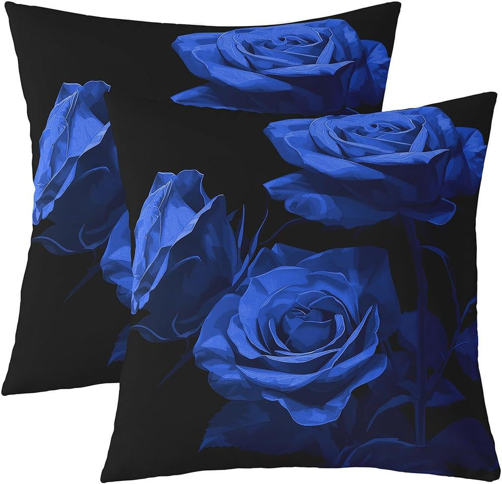 Feelyou Rose Throw Floral Pillow Covers 20x20 Inches Soft