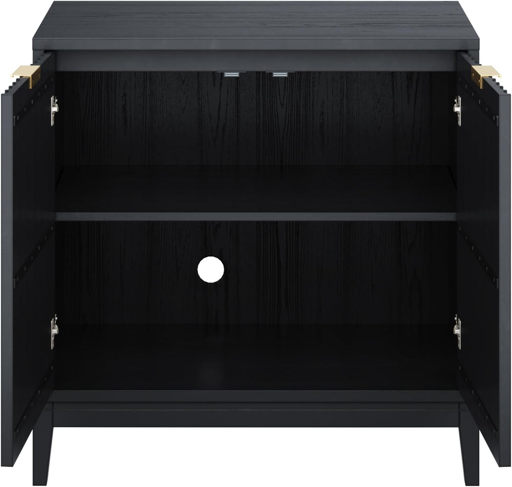 Nathan James Jasper Modern Sideboard, Kitchen Storage Cabinet with Fluted Doo...