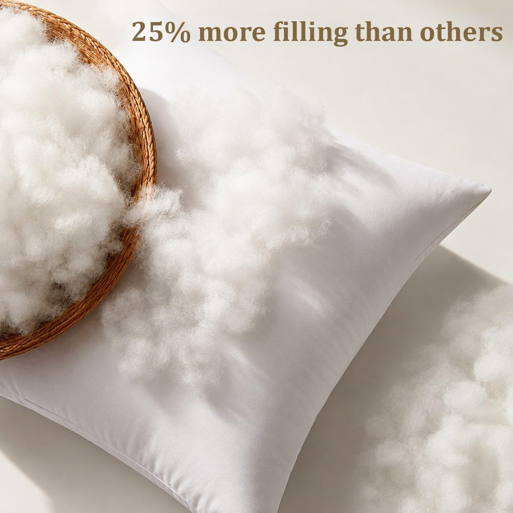 Ridhi White Throw Pillow Inserts, 20x20 Inch, Pack of 4, Down Alternative