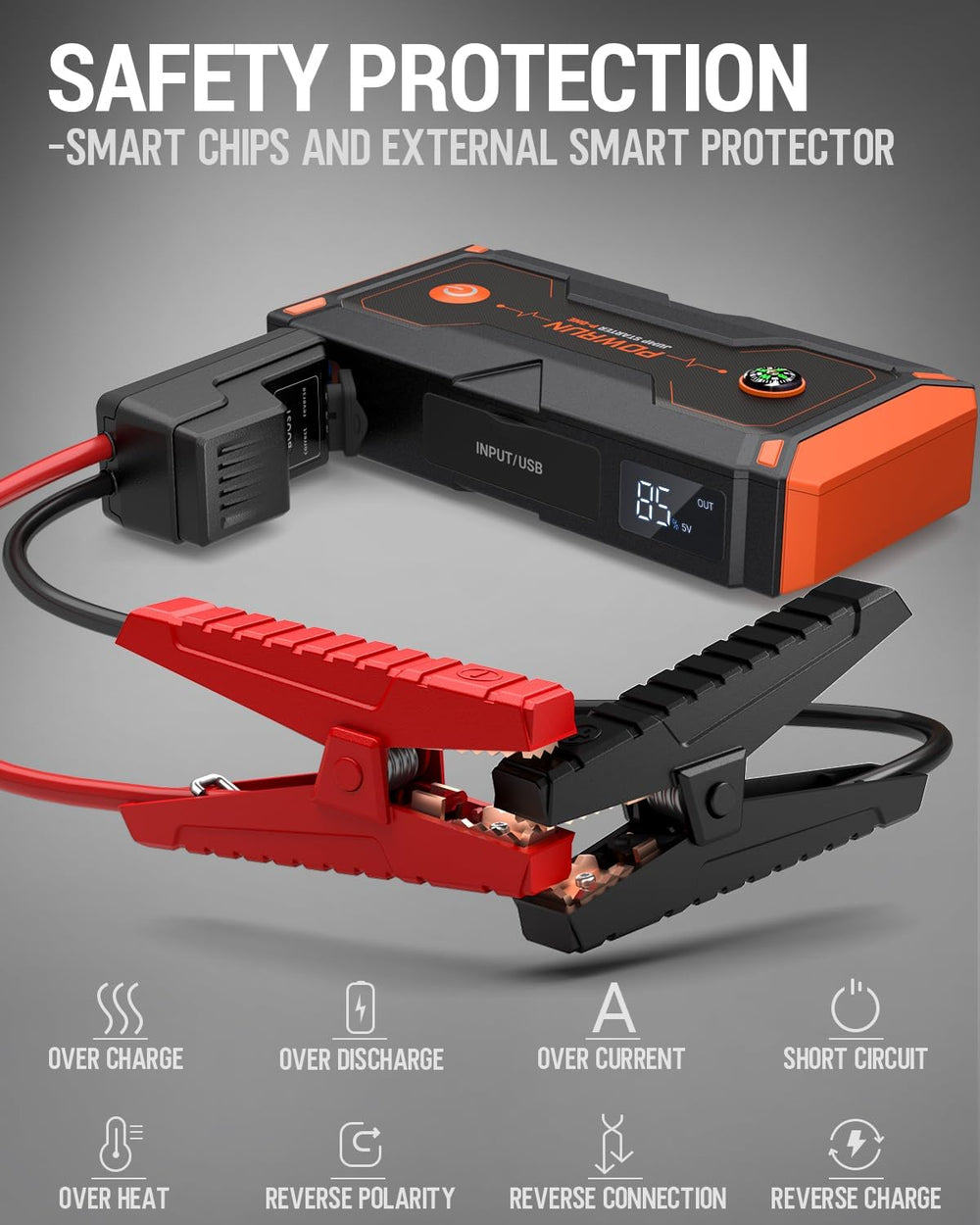 Powrun P-ONE Jump Starter, 2000A Portable Jump Box - Car Jump Starter Battery...