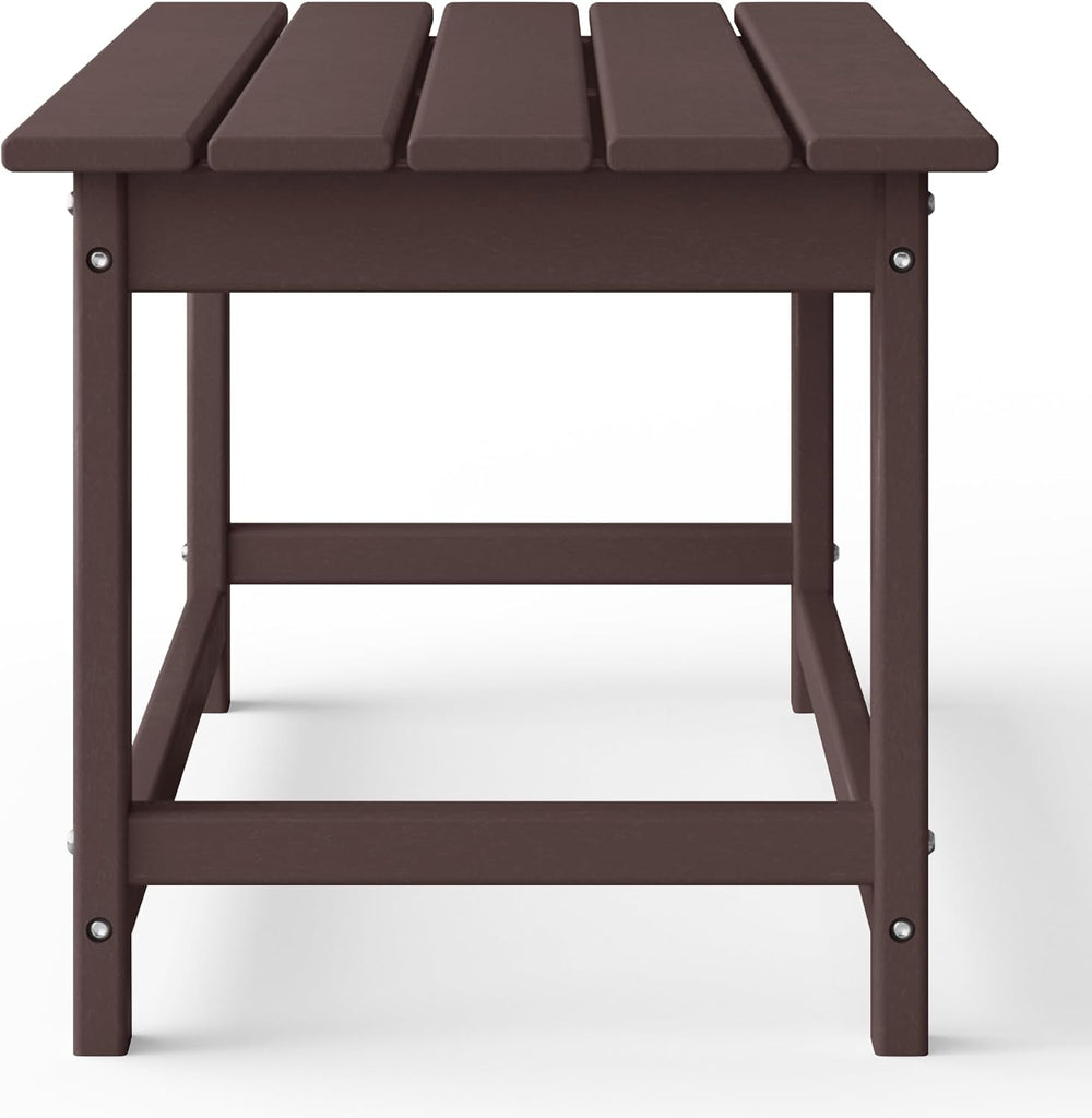 WestinTrends Malibu Outdoor Poly Coffee Table, 35.25" x 17.5", Dark...