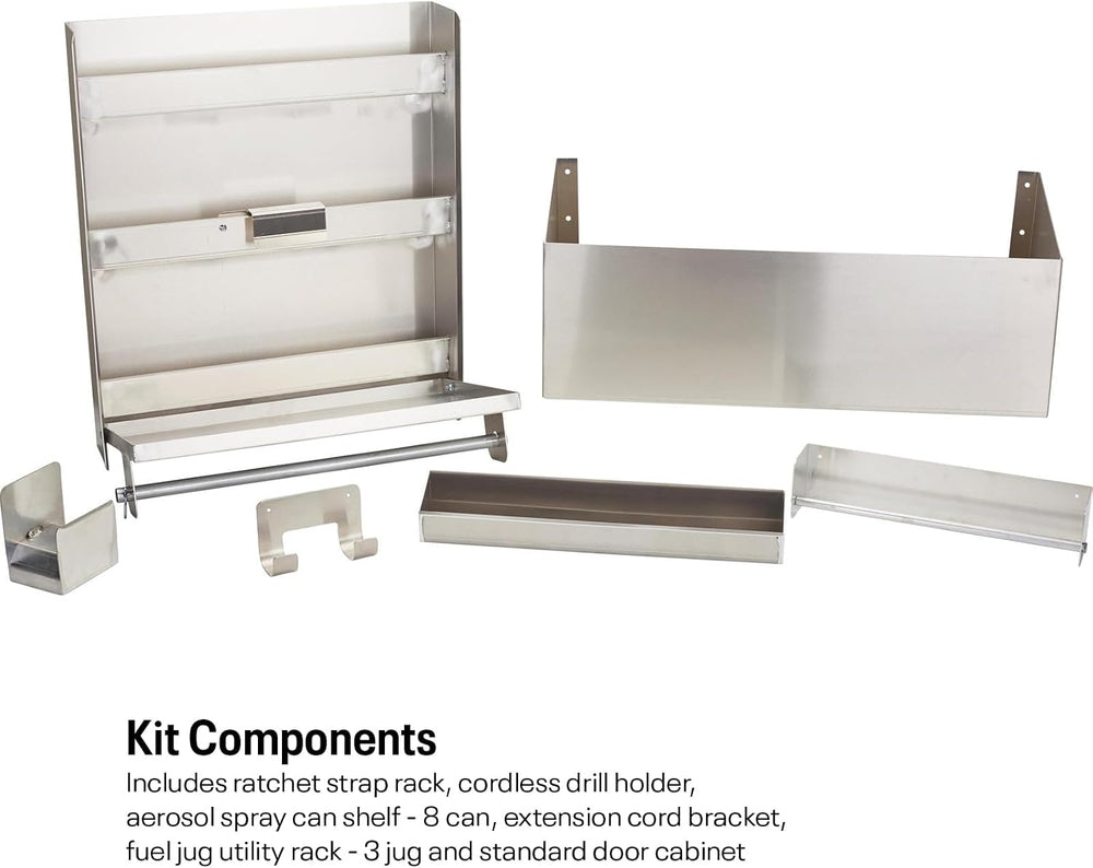 Universal Trailer and Garage Organizer Kit, Aluminum Storage Cabinet