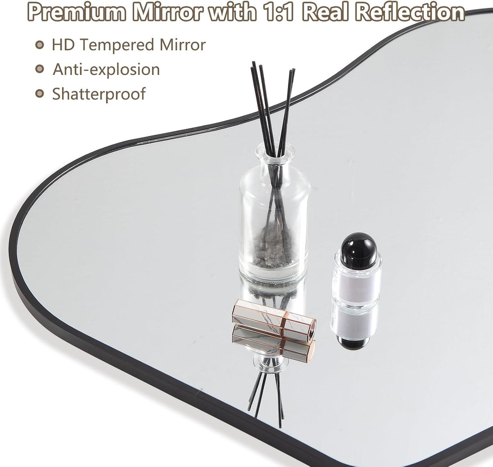 Mirrorons Irregular Mirror 47"x21" Cloud Vanity Mirror Wall Decor, ...