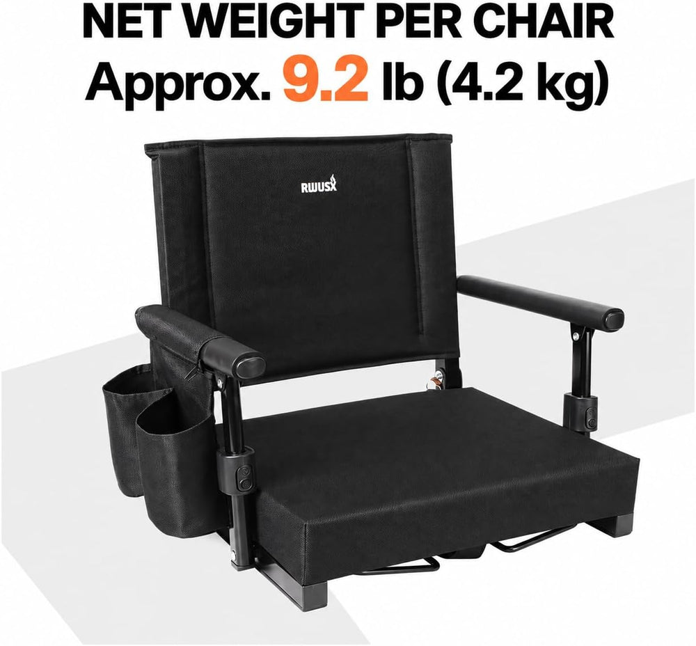 Padded Stadium Seats with Back Support and Cushion