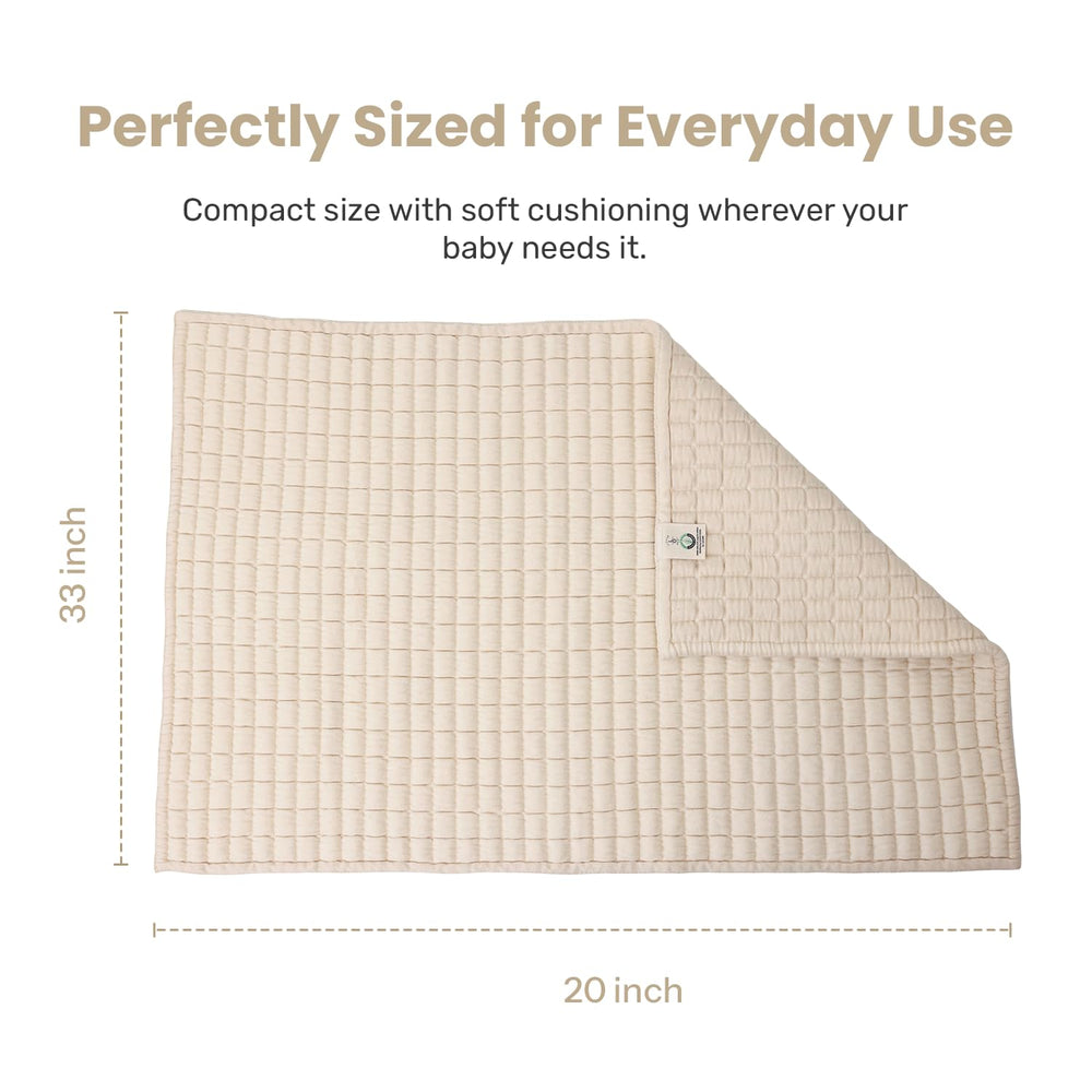 Organic Cotton Changing Mat 20x33 in, Plain Earth Ivory