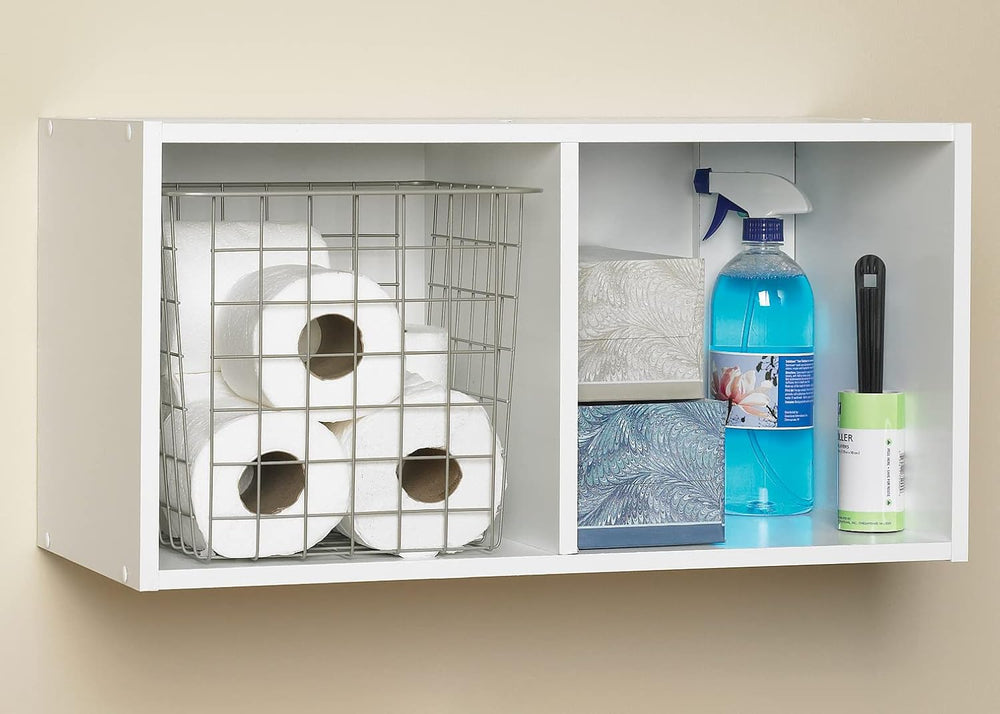 ClosetMaid Cubeicals 2 Cube Storage Shelf Organizer Bookshelf, Stackable or H...