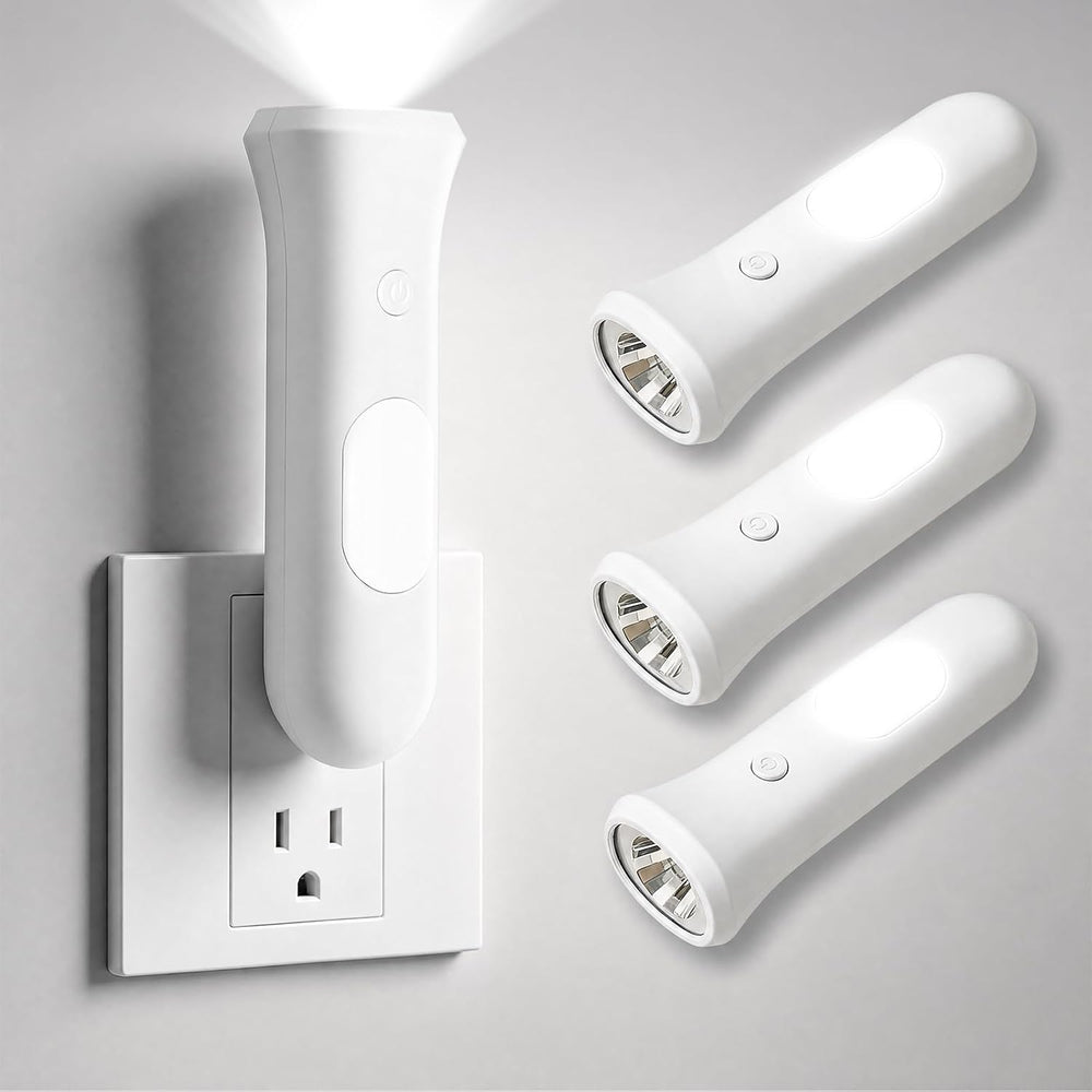 ROSSEX 4 in 1 Emergency Lights for Home Power Failure, 3 Pcs Rechargeable LED...
