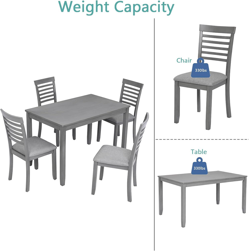 ruisisi 5 piece dining table set for 4, package contents