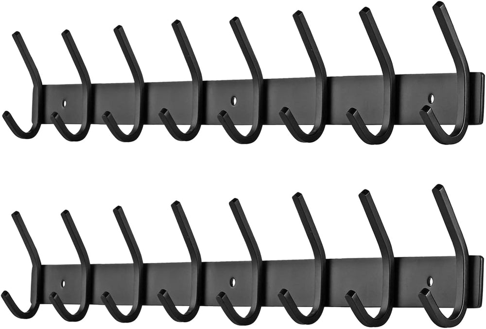 FANYITY 2 Pack Black Coat Rack Wall Mount, 24 Inch Coat Hooks for Wall, Entry...