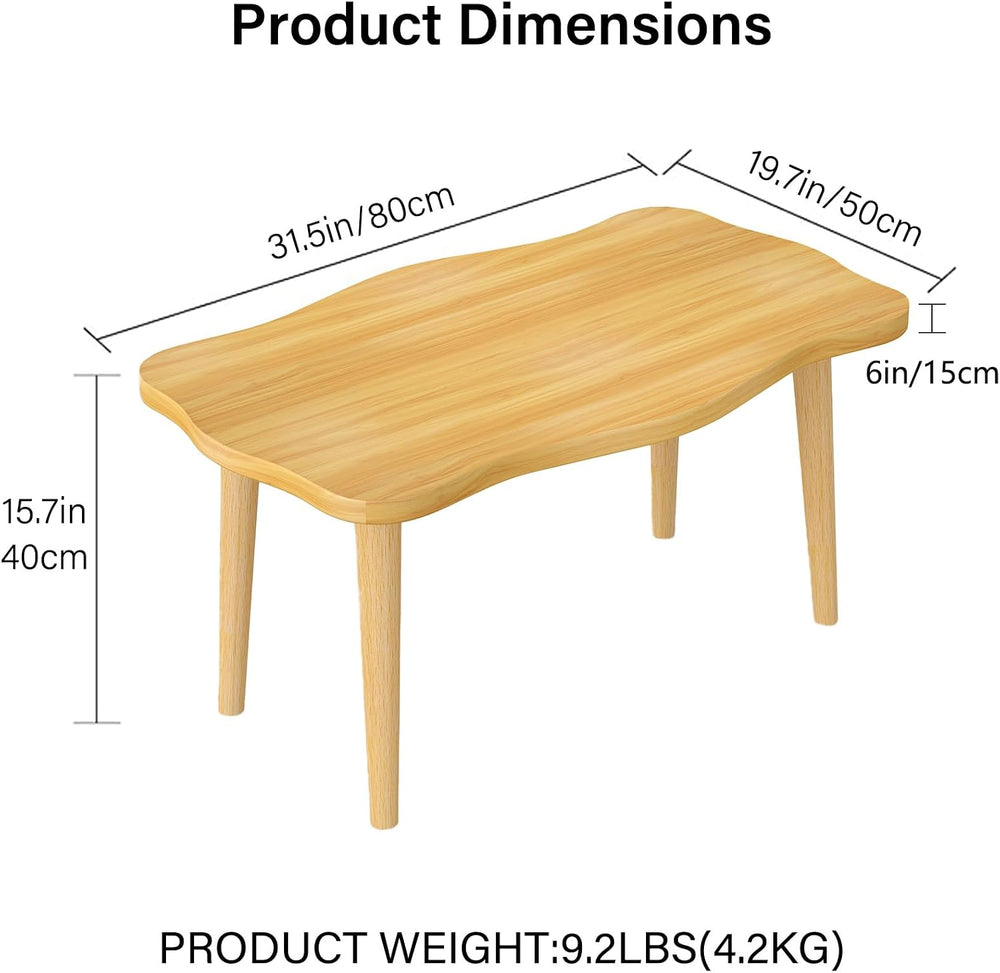 Cookie Coffee Table for Living room, Natural, 19.7"D x 31.5"W x 16&...