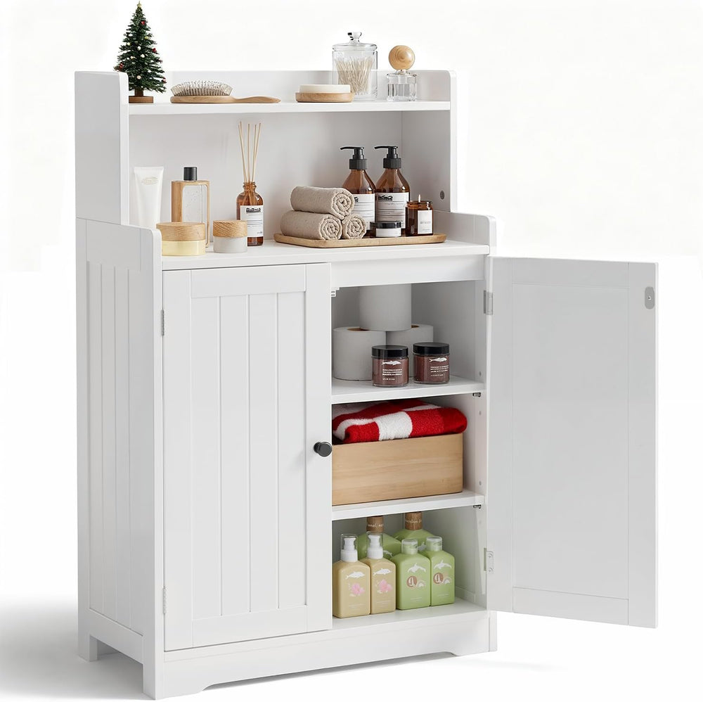 Gizoon 40" H Bathroom Storage Cabinet with 2 Adjustable Shelves, White