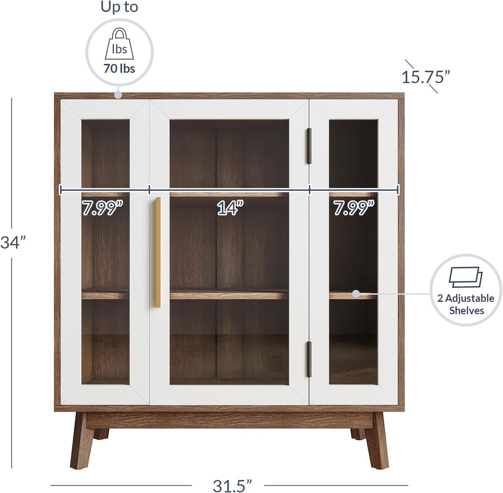 BELLEZE 31" Storage Cabinet-White