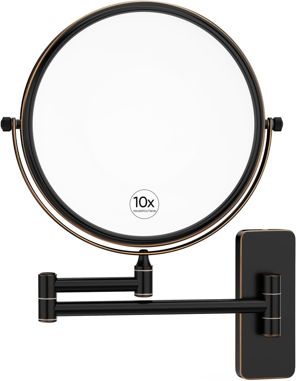 Nicesail Wall Mounted Magnifying Makeup Mirror Oil Rubbed Bronze 10x 8inch