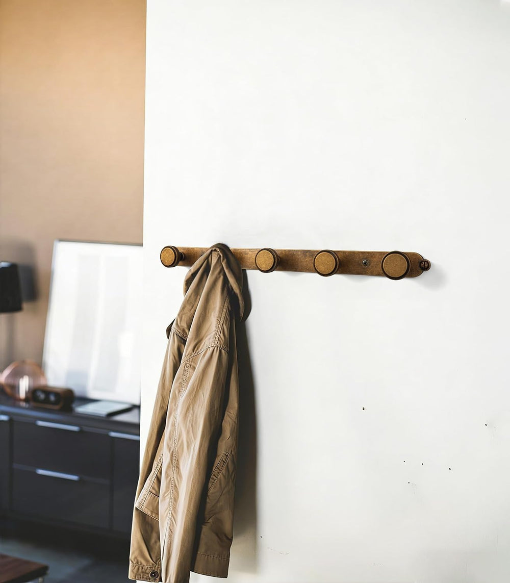 Goo-Ki 1 Pack Antique Brass Coat Rack Wall Mount Heavy Duty, Vintage Brass To...