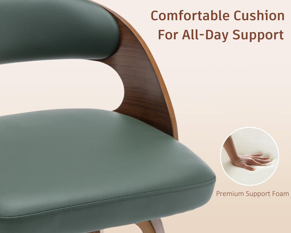 AQG Swivel Bar stools Set of 2 Bar Chairs 26" Counter Height Mid-Century...