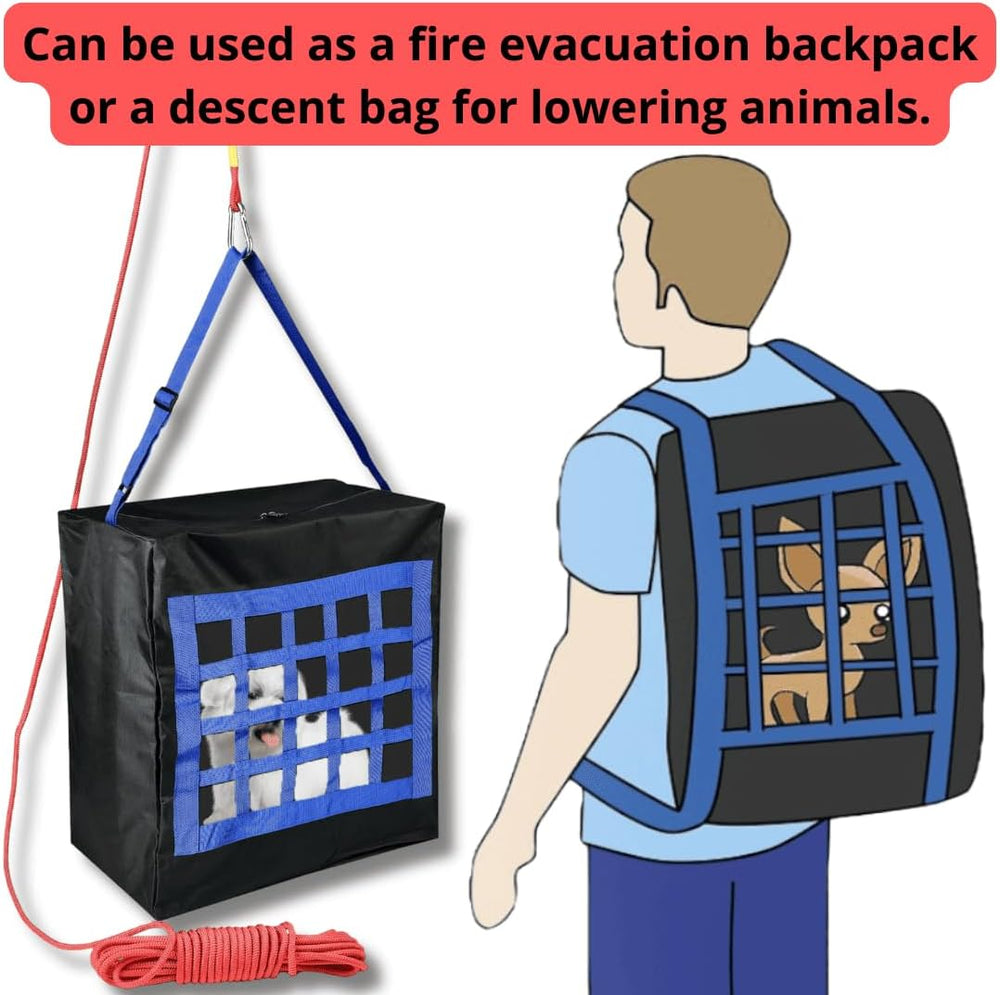 Fire Evacuation Device for Pets up to 55 Lb, Medium 19"x18"x10"