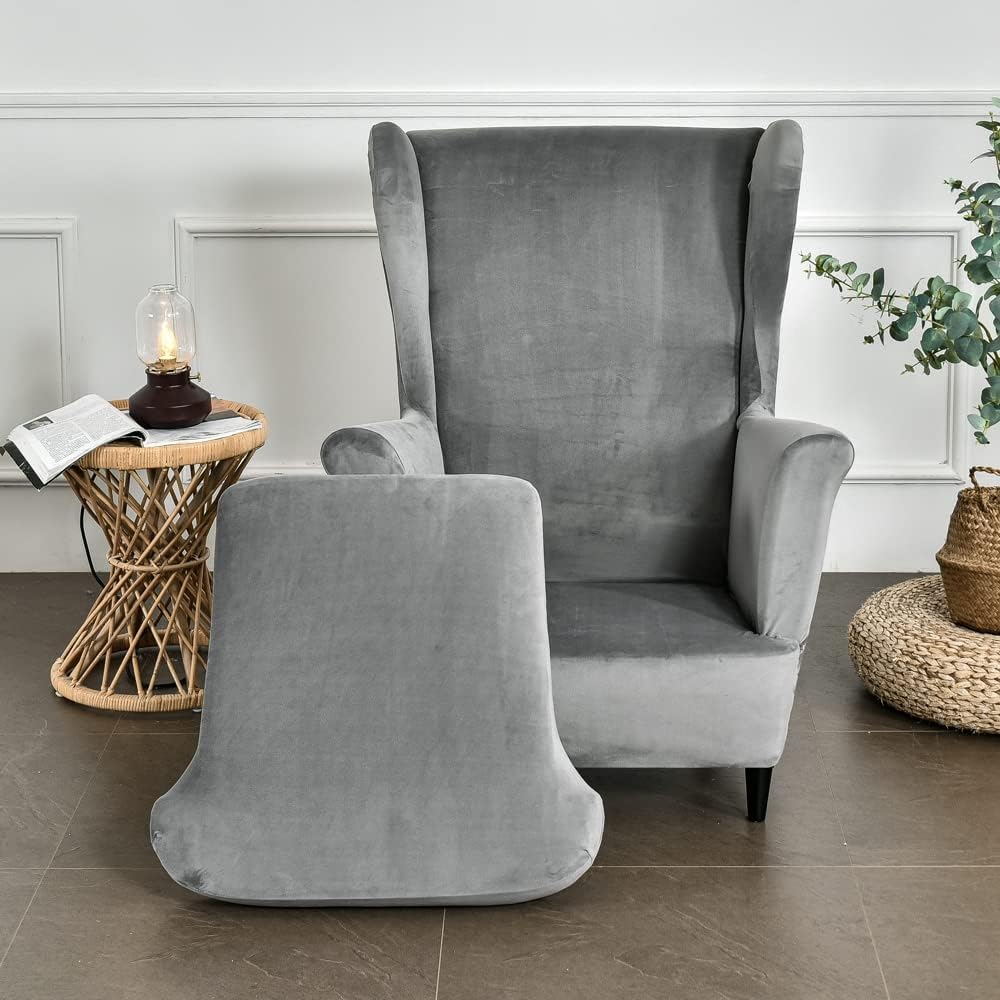 GULI Chair Cover 2-Piece, Wing Chair Covers Armchair Chair Slipcovers Spandex...