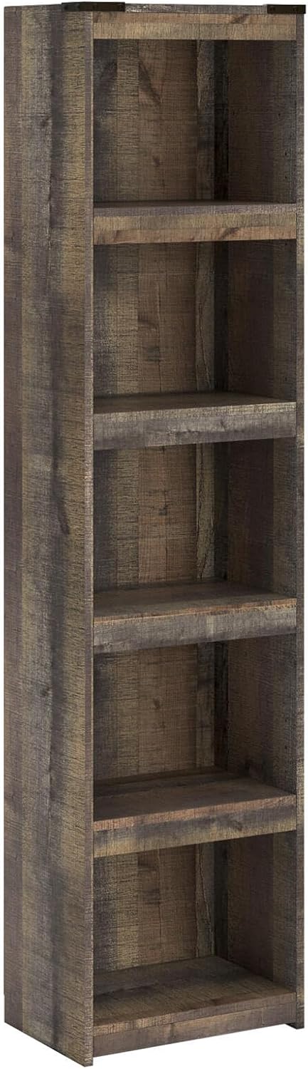 Signature Design by Ashley Trinell Media Pier, 72-Inch Rustic Bookcase