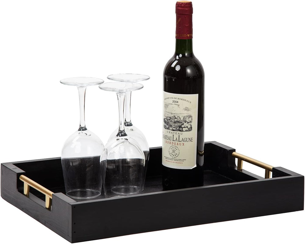 Decorative Coffee Table Ottoman Trays Modern Wood Elegant 16"x12" R...