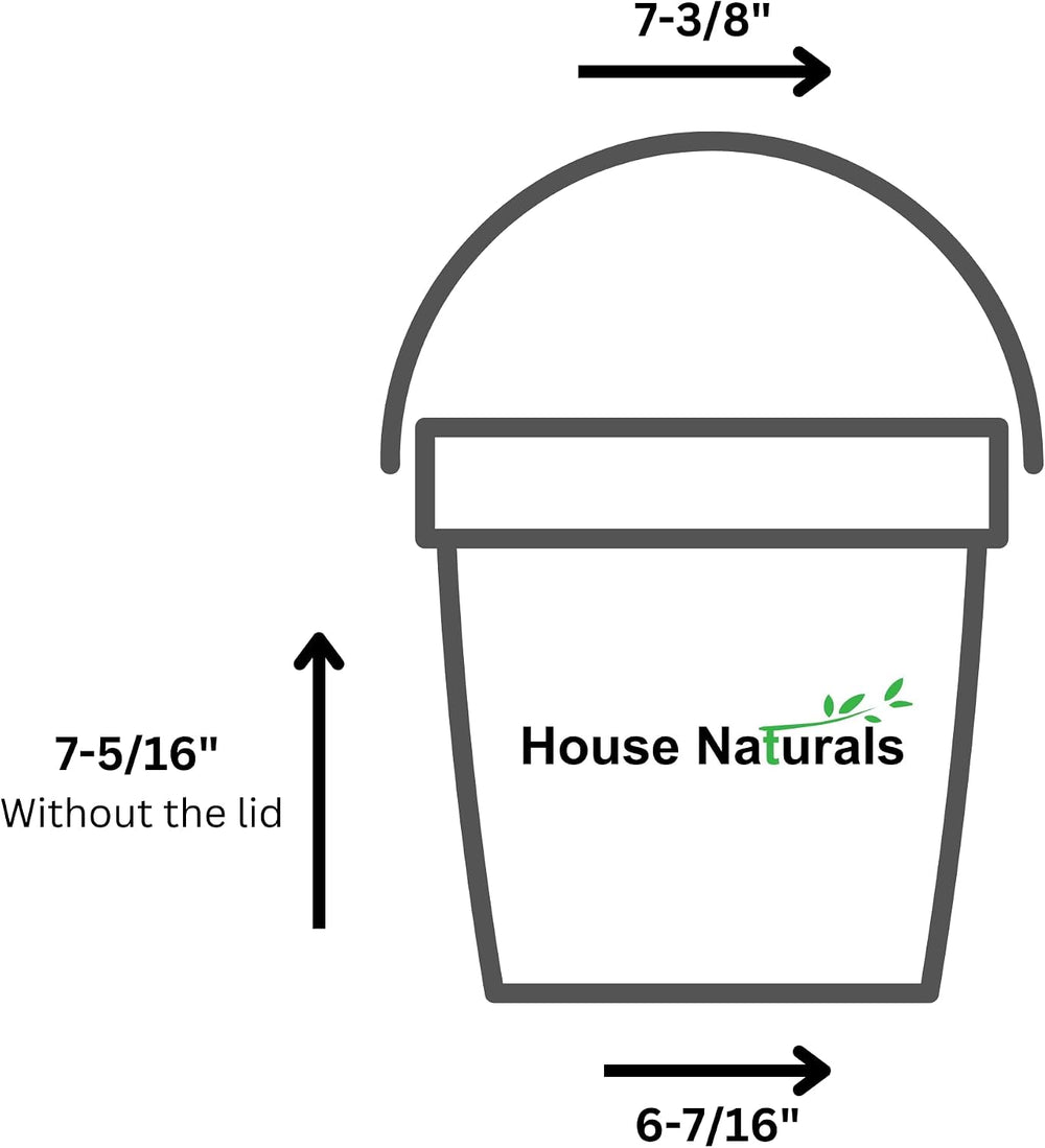 House Naturals 1 Gallon White Bucket with Gasket lid - Food Grade containers ...