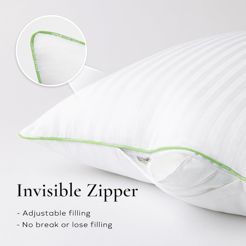 Ashler Synthetic Down Pillow Inserts, 20x20, Set of 2