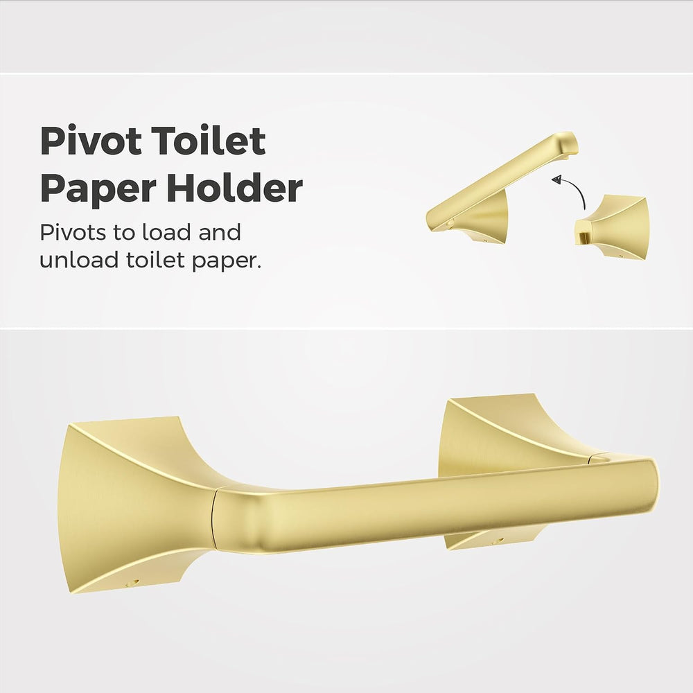 Pfister Bruxie 3-Piece Bathroom Hardware Set with Towel Bar, Towel Ring, and ...