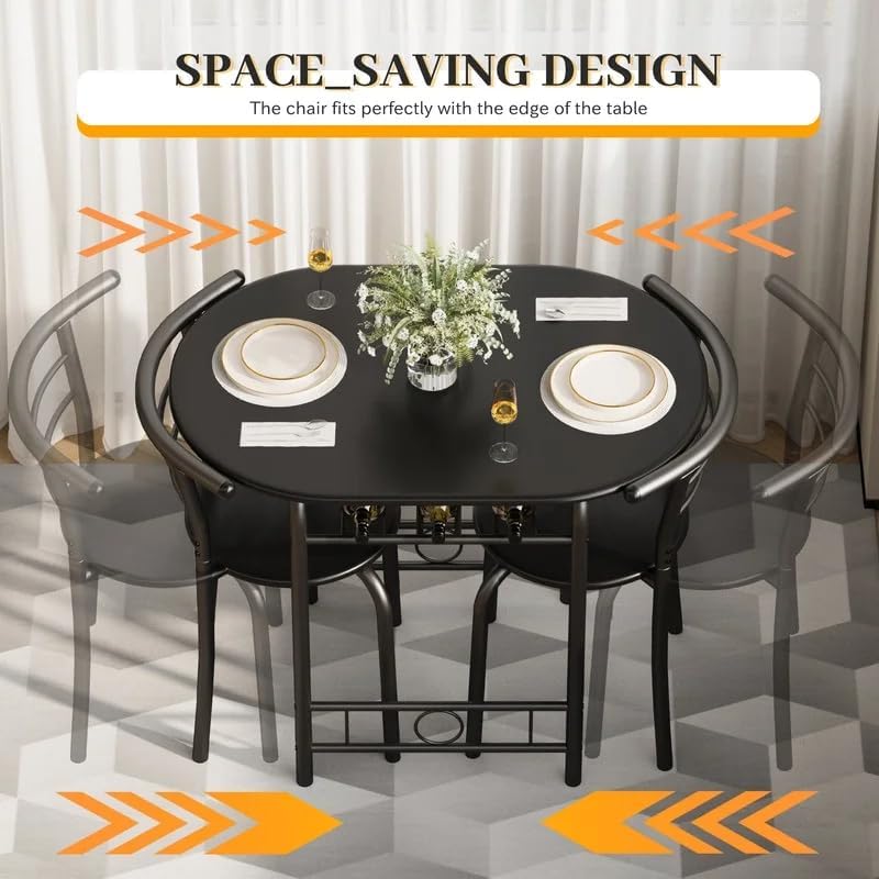 shahoo 3-piece dining table set for 2, kitchen showing dimensions