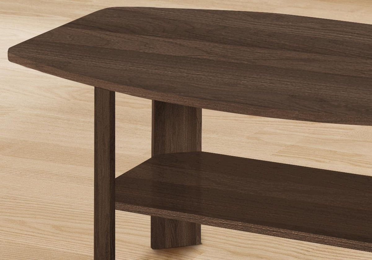 Monarch Specialties I 7872P Table Set, 3pcs Set, Coffee, End, Side, Accent, Living Room, Laminate, Walnut, Transitional