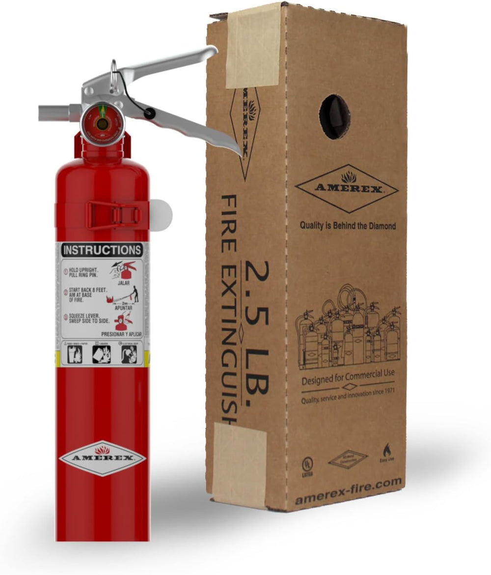Amerex ABC, Dry Chemical Fire Extinguisher - B417T - 2.5 Pounds