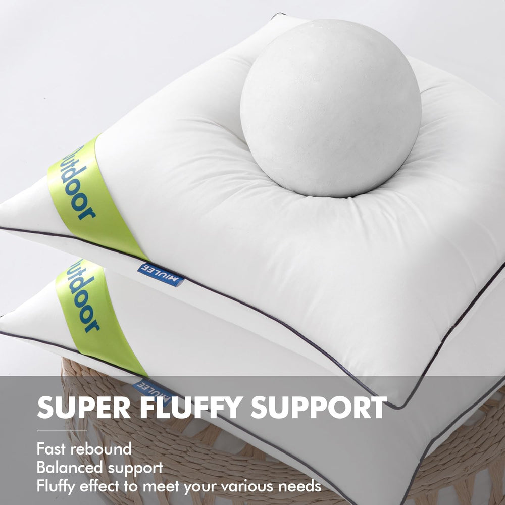 MIULEE 12x20 Outdoor Pillows Pack 4 Waterproof Pillow Inserts