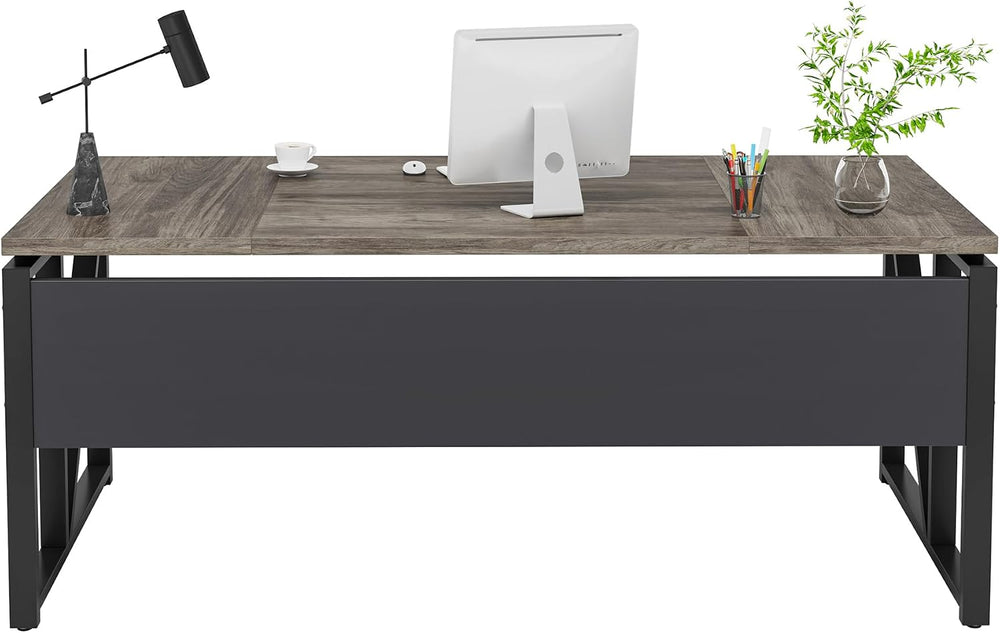 Tribesigns 63 inches Computer Desk with Bottom Storage Shelf Home Office Desk...