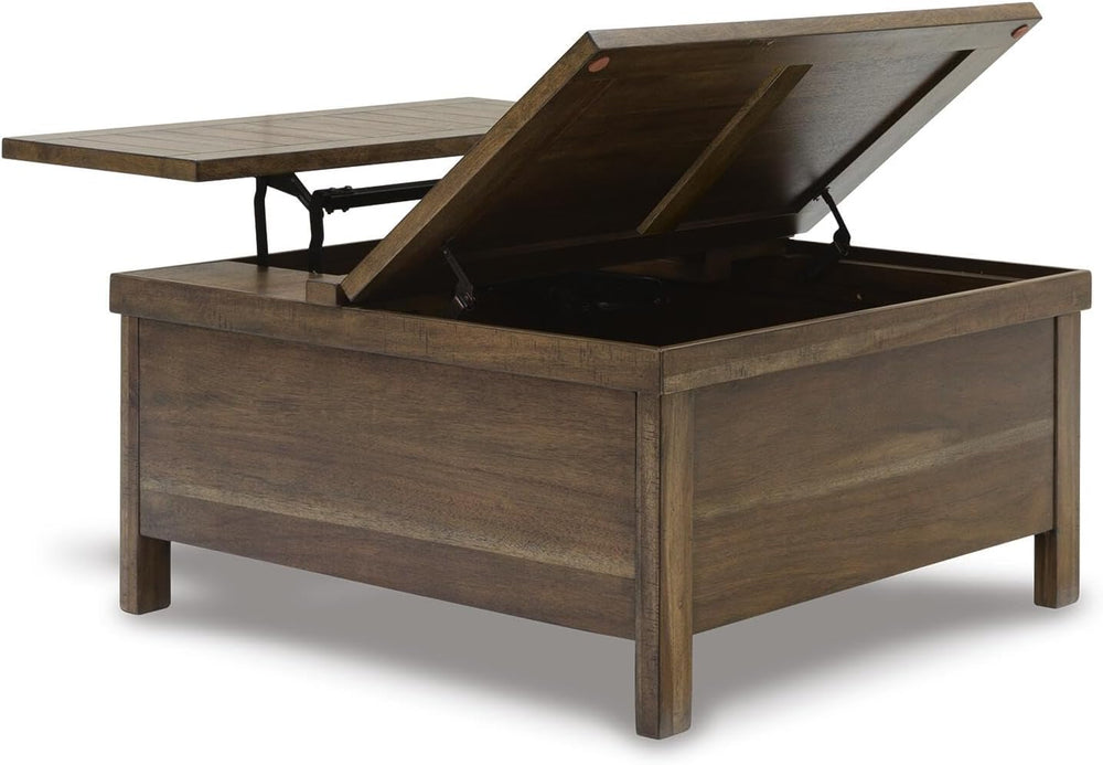 Signature Design by Ashley Wood Lift-Top Coffee Table with Storage, Brown