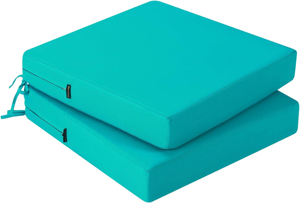 idee-home Outdoor Chair Cushions Set of 2, Waterproof Outdoor Seat Cushions