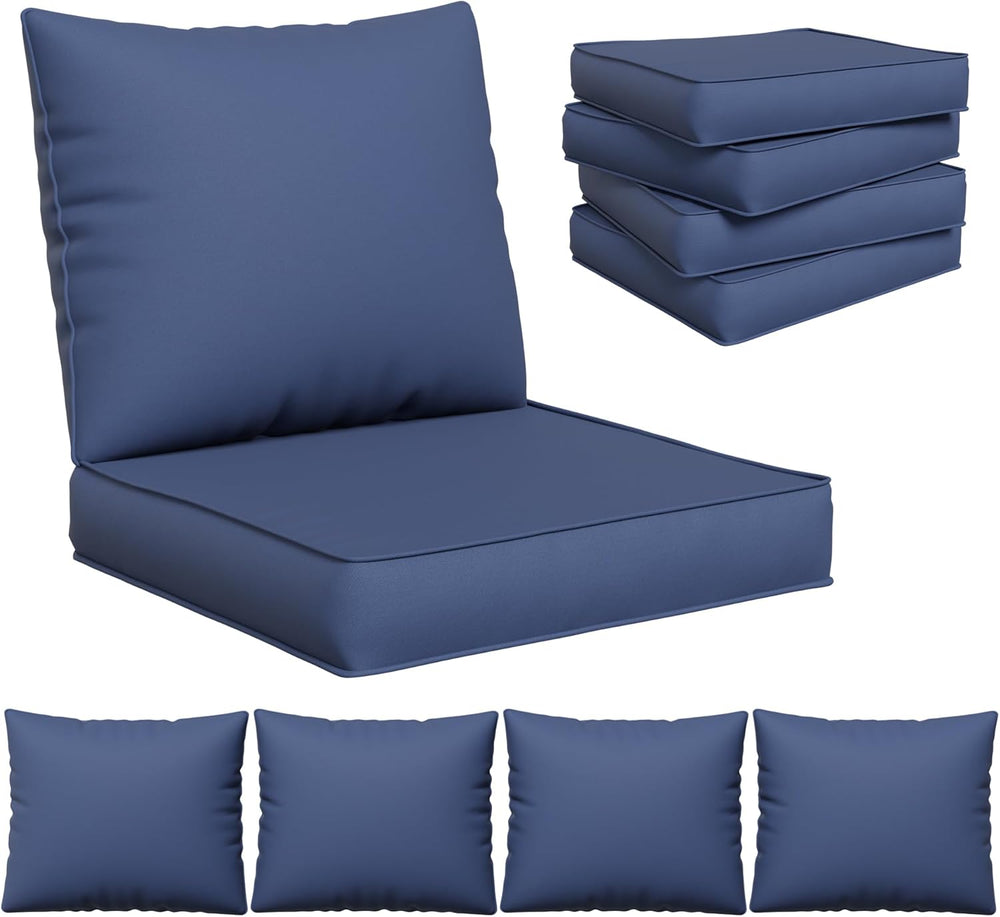 UDPATIO Outdoor Chair Cushions Set of 4 for Patio Furniture, Replacement Cush...