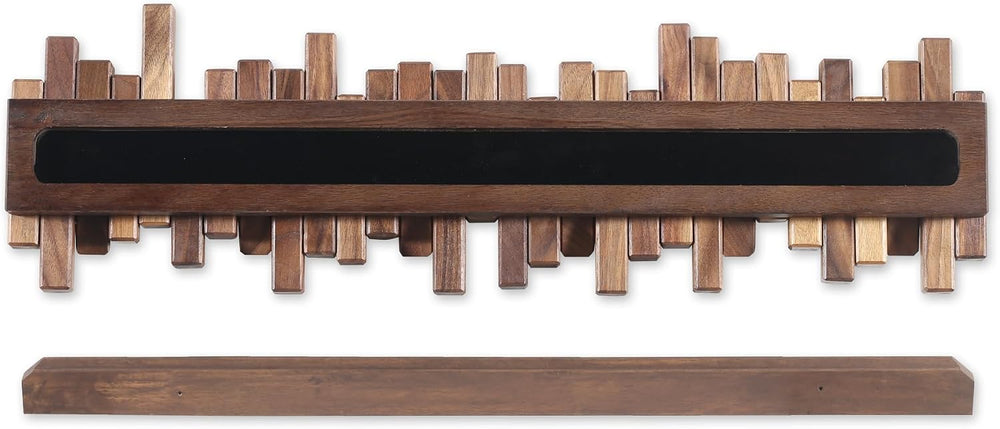 Coat Rack Wall Mount Piano Flip Down Wall Hook Rack 5 Hooks Walnut