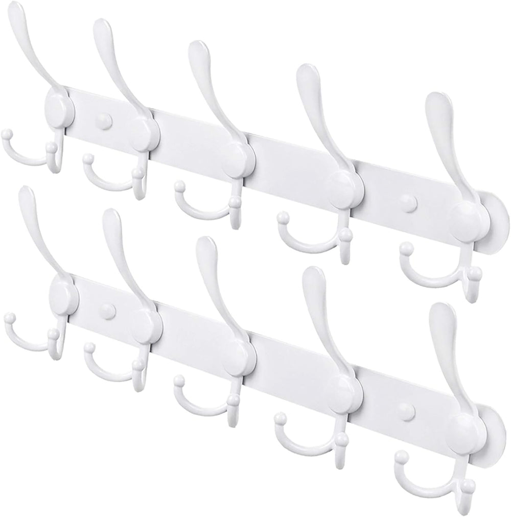 Coat Rack Wall Mount, Heavy Duty with 5 Tri Wall Hooks, Stainless Steel Hooks...