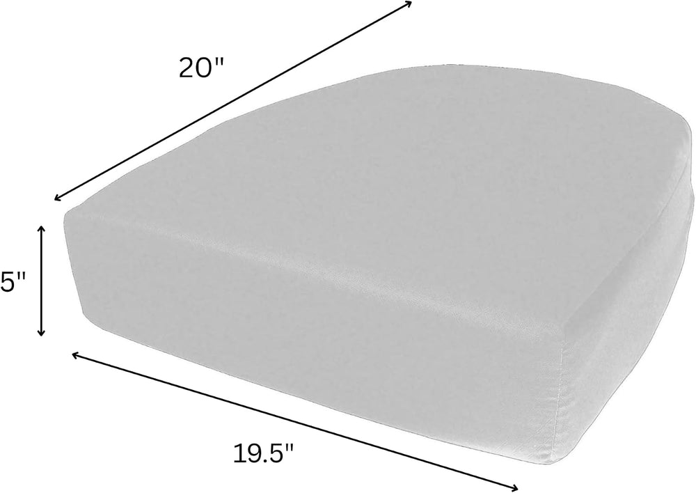 Cushion Source Rounded Back Seat Cushion, 19.5" x 20" x 5" dee...