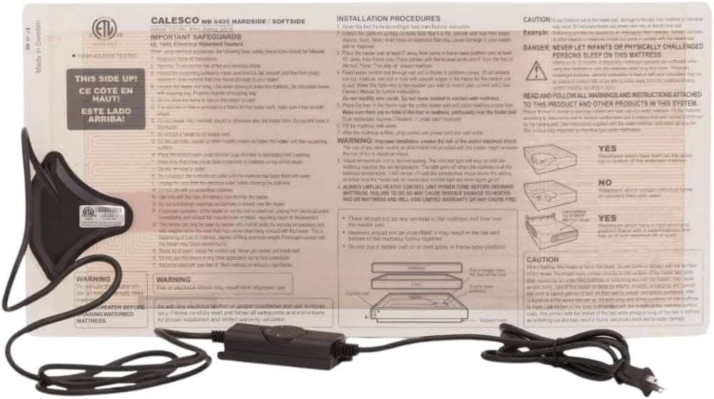 Waterbed Heater 325W – Temperature Control, Safe & Efficient Heating, Eve...