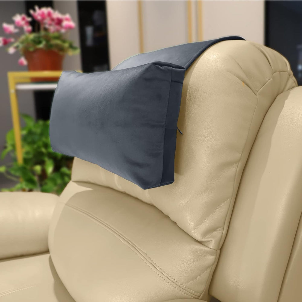Adjustable Headrest Pillow for Recliners and Armchairs - Non-Slip Velvet Cush...