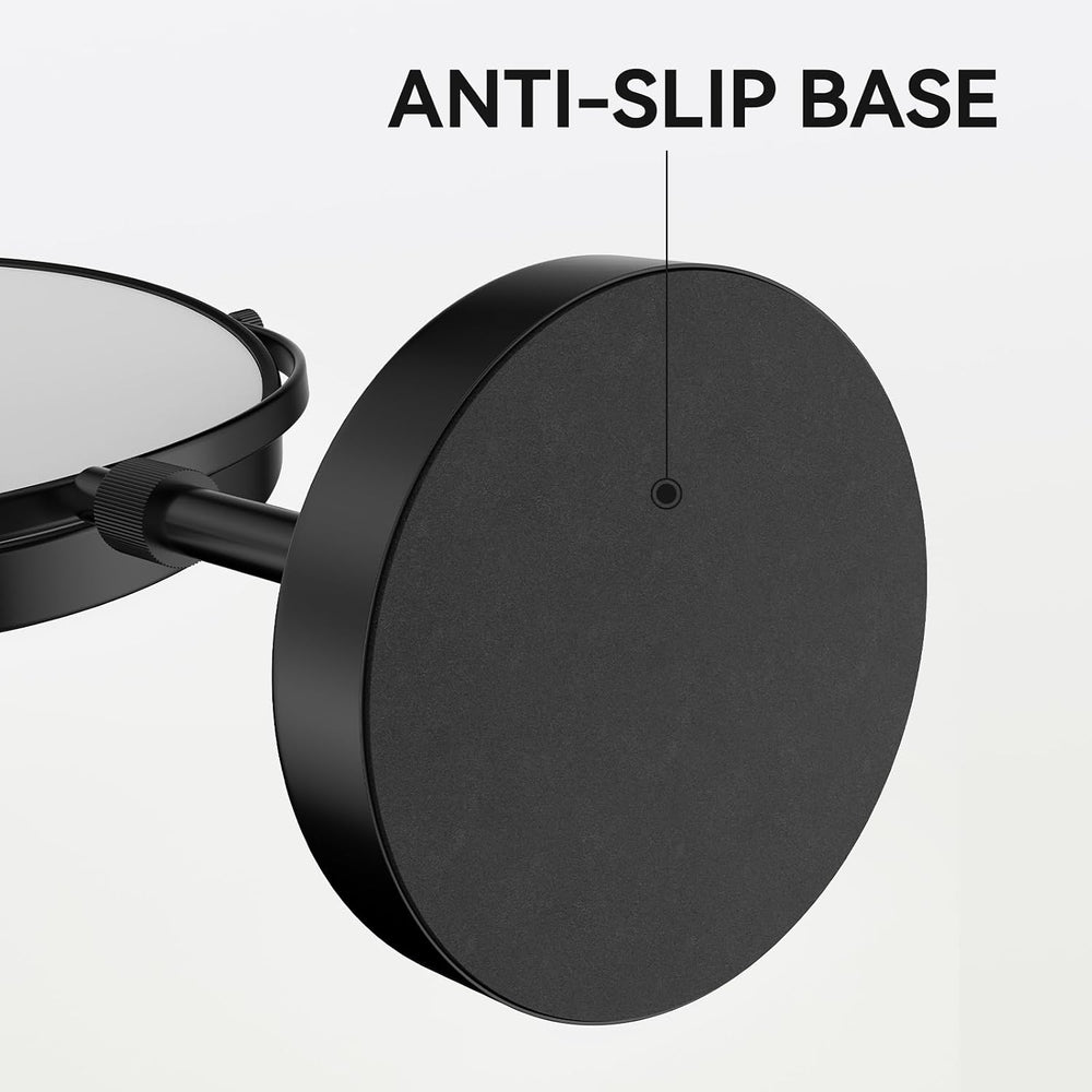 Nicesail Adjustable Makeup Magnified Mirror Matte Black 10X 15 L x 9" W