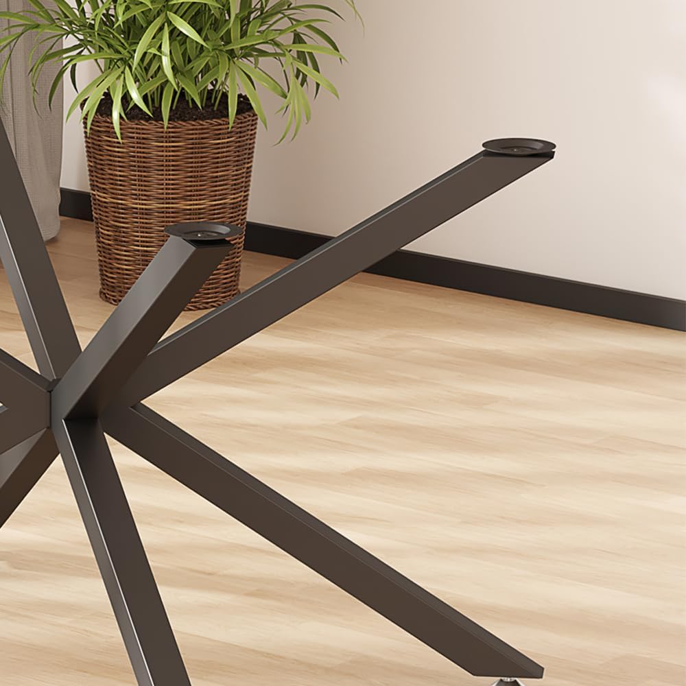 KaKaBB Dining Table Legs 30 Inch - Heavy Duty Metal Table Base for Wood/Glass/Marble Tops, Kitchen Table Legs & Desk Legs, DIY Furniture Legs with Suction Cups (Black, 30")