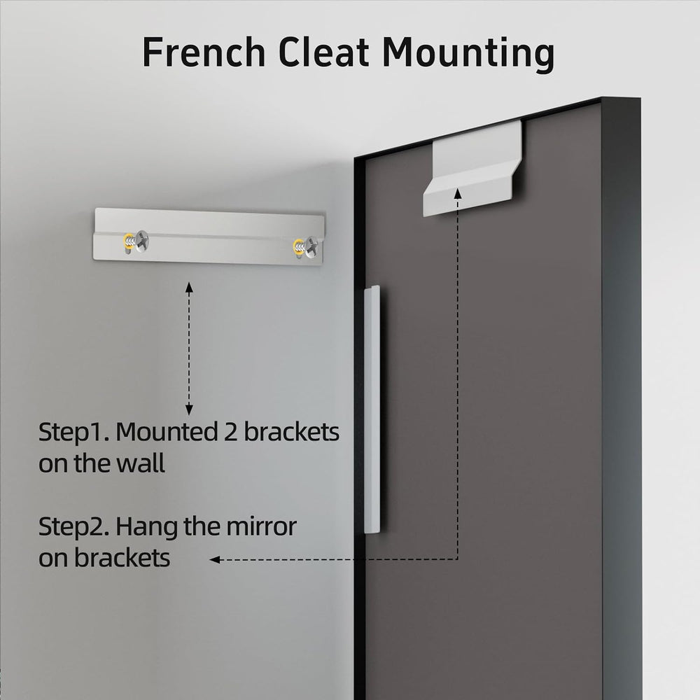 22x30 Inch Black Bathroom Mirror, Rectangular Vanity Mirror
